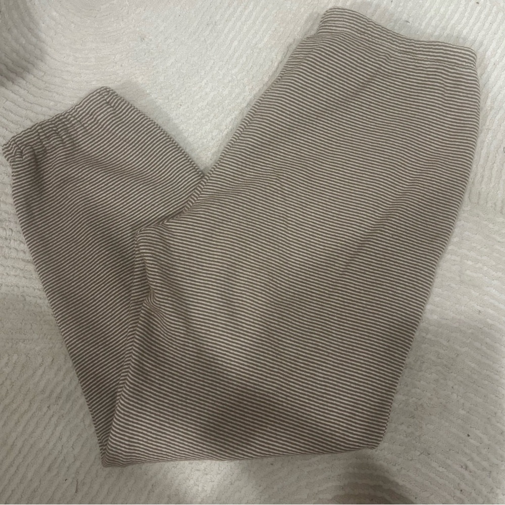 THE GREAT. Women Striped Tan Joggers - Picture 3 of 4
